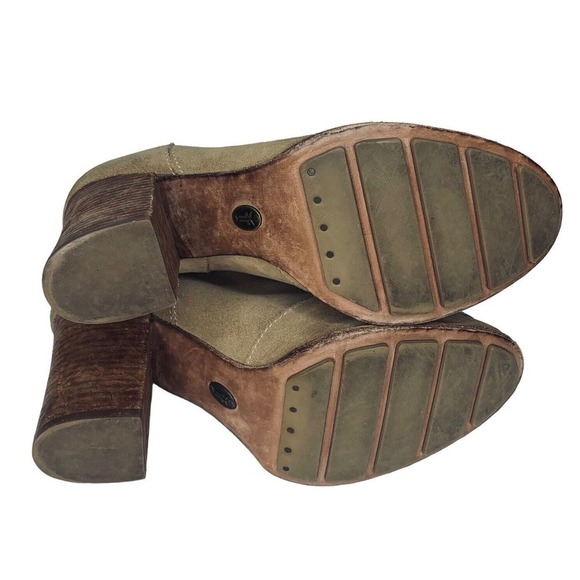Frye Parker Moc Short Natural Oiled Suede Lace-Up Grannie Boot Womens Size 9 - Picture 7 of 11